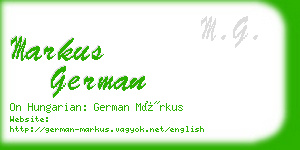 markus german business card